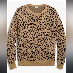 Crewcuts Leopard Print Pullover in Tan and Black Size 12-14